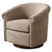 Barrel Swivel Accent Chair, 360 Degree Rotating For Living Room - Sand Home Essentials