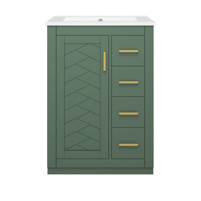 Modern Bathroom Vanity With 1 Door And 3 Drawers Hearth and Haven