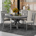 Dining Set With Extendable Round Table And 4 Upholstered Chairs Hearth and Haven