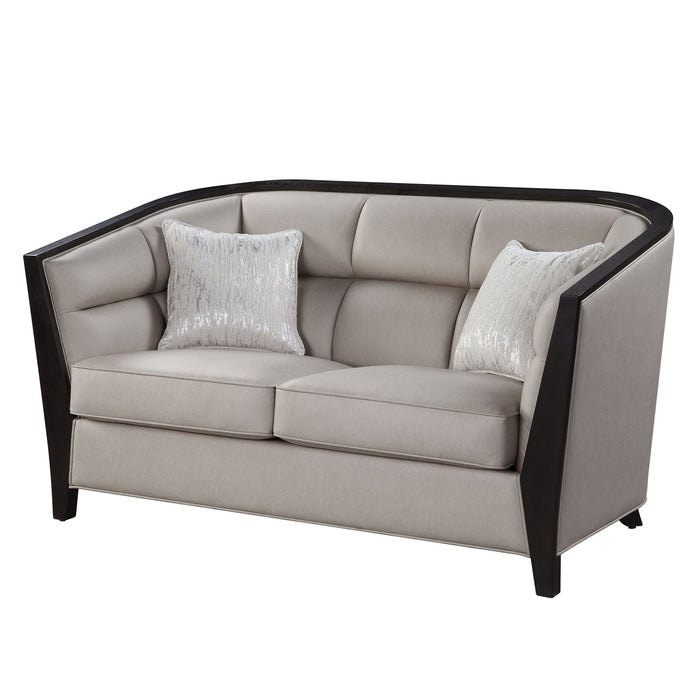 Zemocryss - Loveseat With 2 Pillows - Beige Fabric ACME