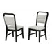 Dining Kitchen Side Chair With Curved Back Design (Set of 2) - Black / Gray Home Essentials
