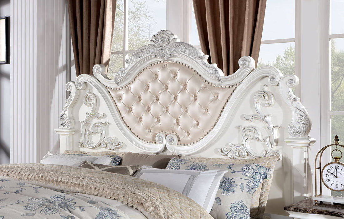 Esparanza - California King Bed - Pearl White
