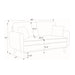 Upholstered Loveseat With Arms And Pillows Home Essentials