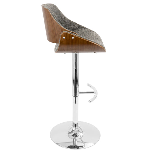 Fabrizzi - Mid Century Modern Adjustable Barstool With Swivel (Set of 2) Lumi Source