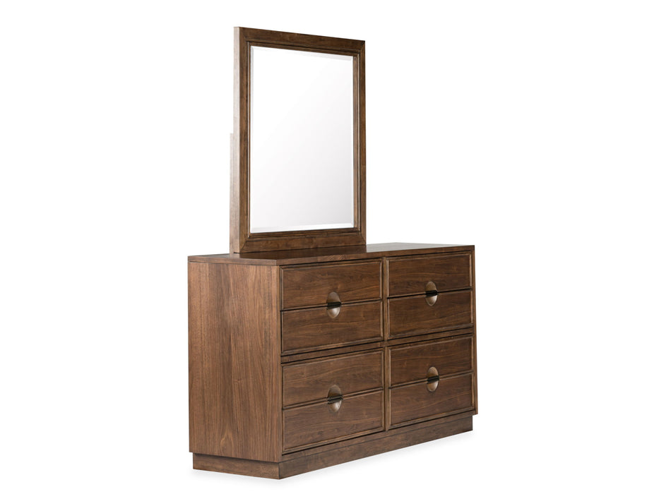 Selena - Double Drawer Dresser With Landscape Mirror - Brown Magnussen Furniture