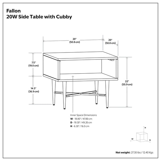 Fallon - End Table - Natural Simpli-Home