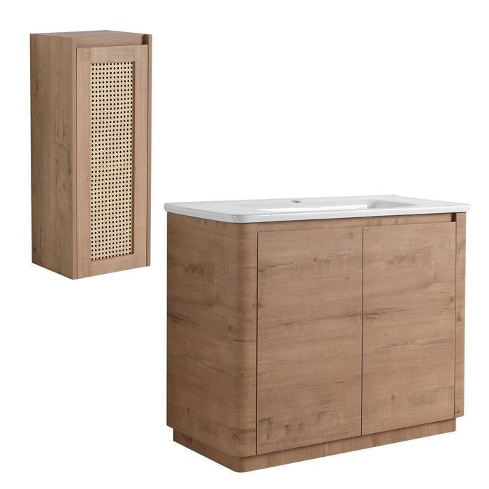 Freestanding Bathroom Vanity With Sink And 2 Soft Close Doors Home Essentials
