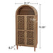 Tall Kitchen Pantry Cabinet With Hollow Carved Doors Adjustable Shelves Versatile Storage Cabinet For Kitchen - Walnut Home Essentials