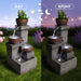 LED Waterfall Fountain Outdoor For Garden - Gray Daily Nest