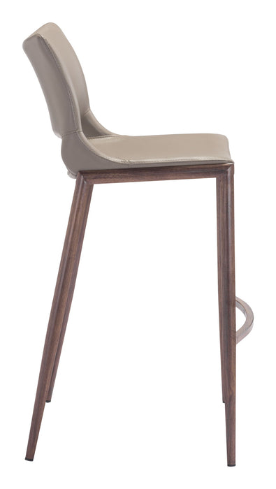 Ace - Bar Chair With Walnut Legs (Set of 2) Zuo Modern
