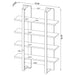 Mystrene - 4 Shelf Bookcase With Open Shelving Design - Black Furniture Max