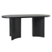 Dining Table With Curved Legs - Black Noble House