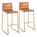 Mara - Contemporary Upholstered Barstool (Set of 2) Lumi Source