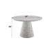 Kacey - Round Dining Table - Engineered Stone ACME