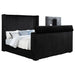Lyman - Eastern King Wingback TV Bed With Integrated TV Lift And Power Strip - Black Furniture Max