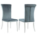 Tufted Side Upholstered Dining Chair (Set of 2) - Gray Furniture Max