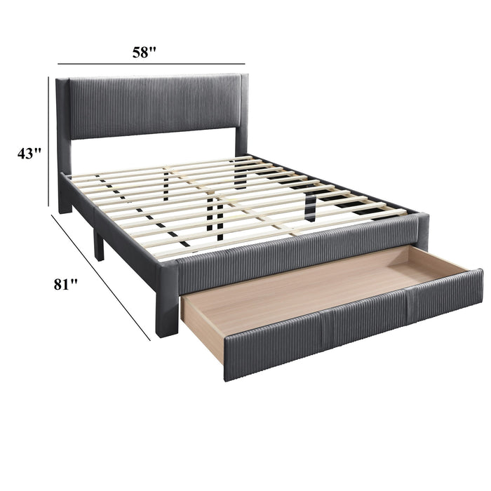 Contemporary Bed & Storage Drawer Home Essentials