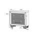 Nightstand With 2 Drawers And Mirror Accent - Silver Home Essentials
