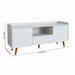 TV Stand For TVs Up To 60" With Open Storage Shelf, 2 Doors, 1 Drawer And Cable Management Home Essentials