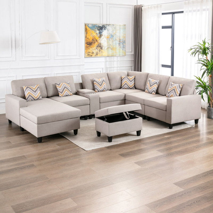 Nolan - 8 Piece Sectional Sofa With Interchangeable Legs