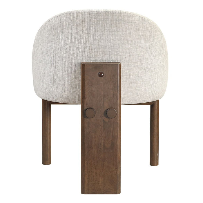 Ouida - Side Chair (Set of 2) - Beige Linen & Brown ACME