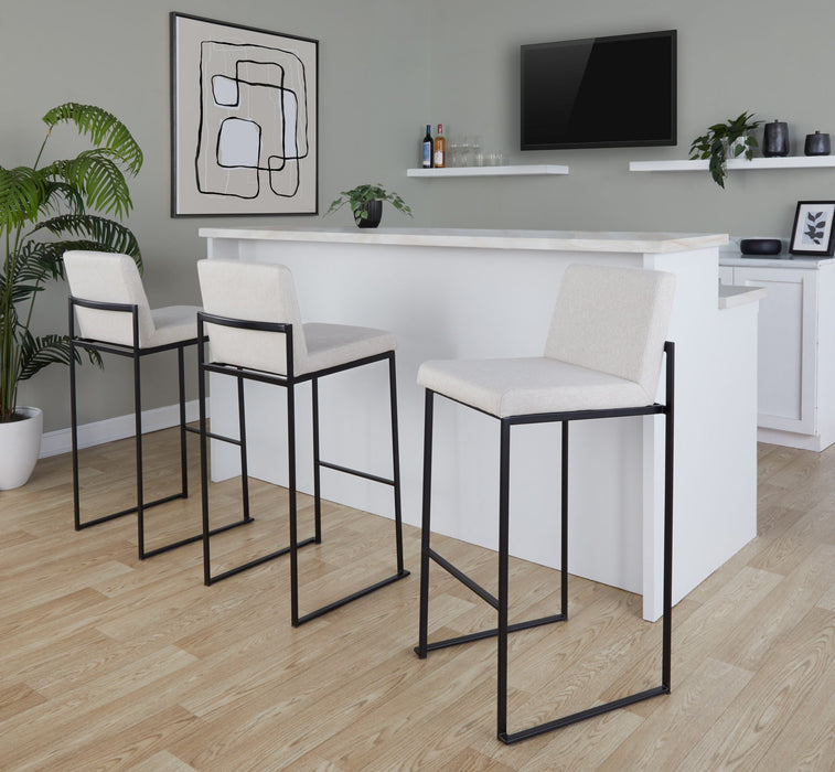 Fuji - Contemporary High Back Barstool Elegant Design Lumi Source