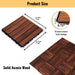 Interlocking Deck Tiles Striped Pattern, Square Acacia Hardwood Outdoor Flooring For Patio, Bancony, Pool Side Daily Nest