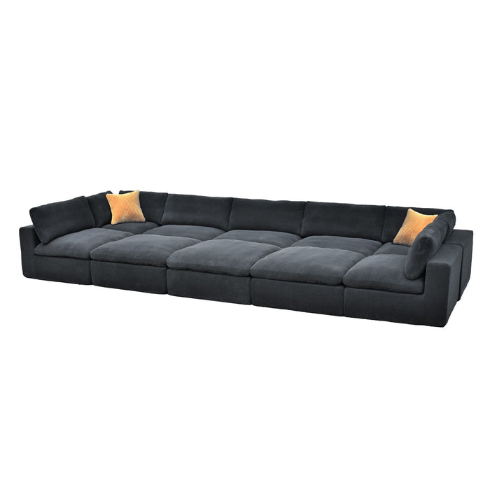 Custom Configuration Modular Sectional With Toss Pillows Home Essentials