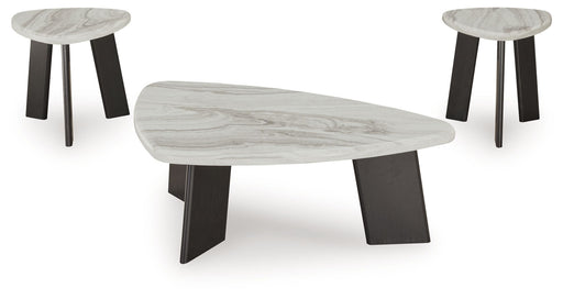 Lilyberg - Occasional Table Set (Set of 3) - Gray / Black Signature Design by Ashley®