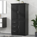 Tall And Wide Storage Cabinet With Doors, 3 Drawers Hearth and Haven