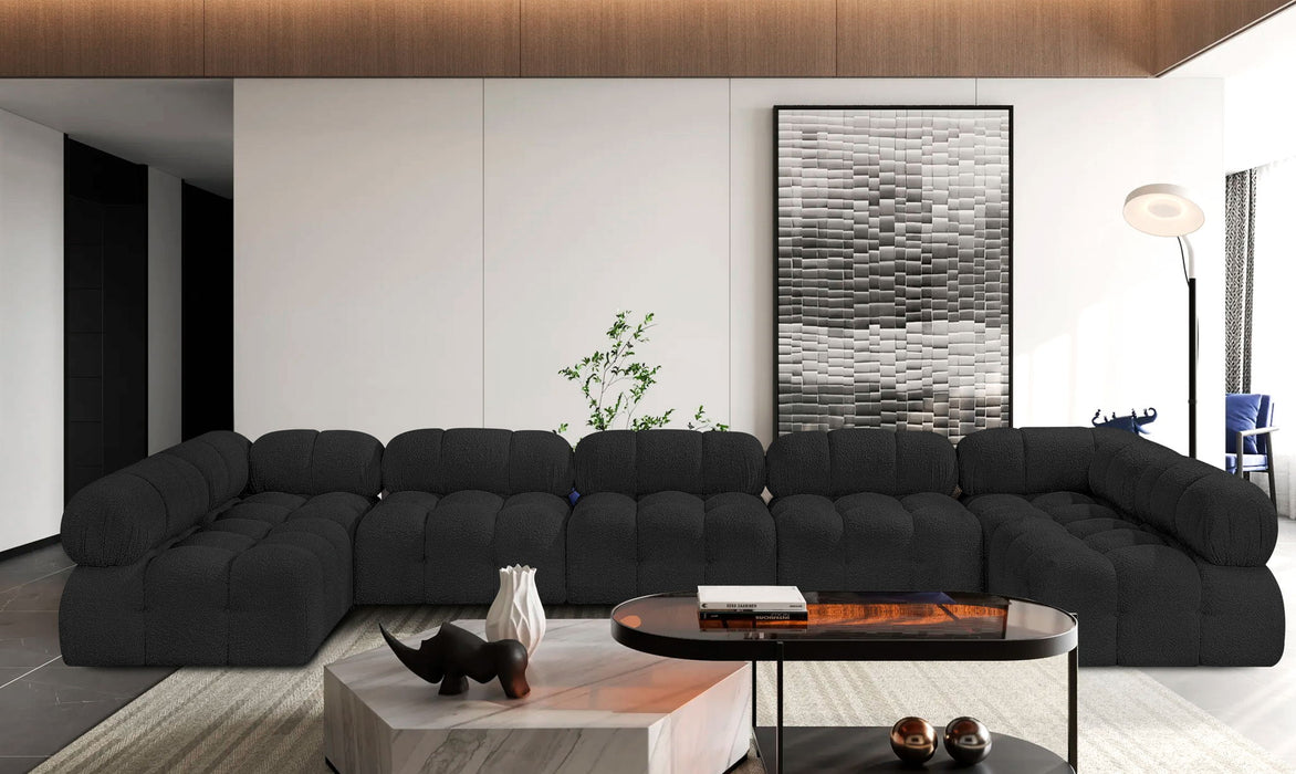 Ames - 7 Piece Boucle Fabric Modular Sectional Meridian Furniture