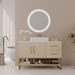 Bathroom Vanity With Vessel Sink Accent Free Standing Cabinet - Ameican White Oak / Gold / White Home Essentials