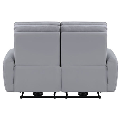 Jeromie - Power Motion Loveseat With USB Port - Gray Synthetic Leather ACME