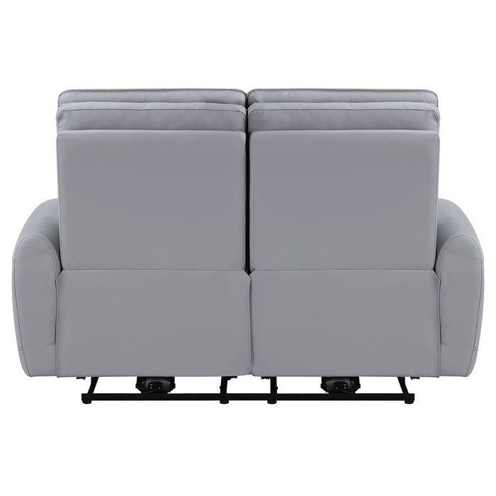 Jeromie - Power Motion Loveseat With USB Port - Gray Synthetic Leather ACME