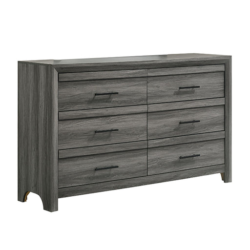 Denver - 6 Drawer Dresser - Gray Matrix Furniture Group