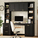 Computer Desk With Hutch, Workstation With Desk Grommet & Keyboard Tray Hearth and Haven