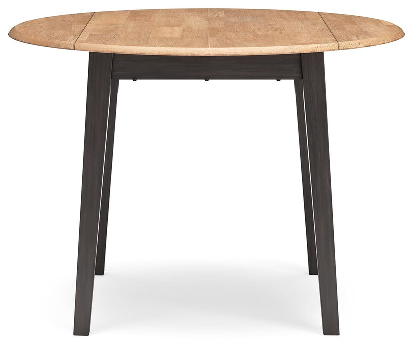 Gesthaven - Round Dining Room Drop Leaf Table Set Signature Design by Ashley®