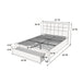 Bed With Tufted Headboard And Storage Drawer Home Essentials