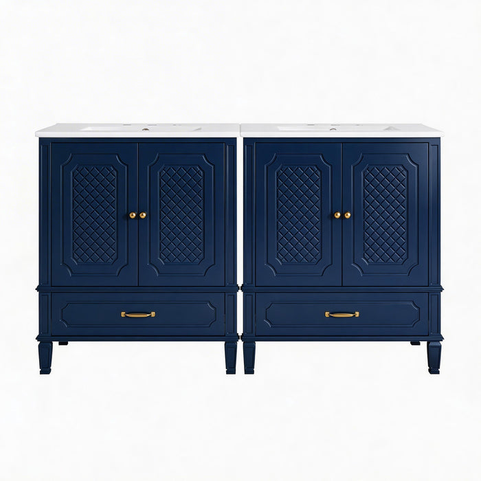 Bathroom Vanity With Sink, Soft Closing Door, Multi Functional Storage Noble House