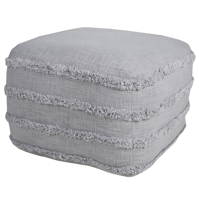 Cotton Ottoman - Gray