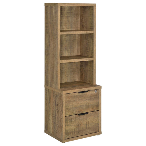 Geary - 3 Shelf Bookcase With USB Charging And Lockable Top Drawer Furniture Max