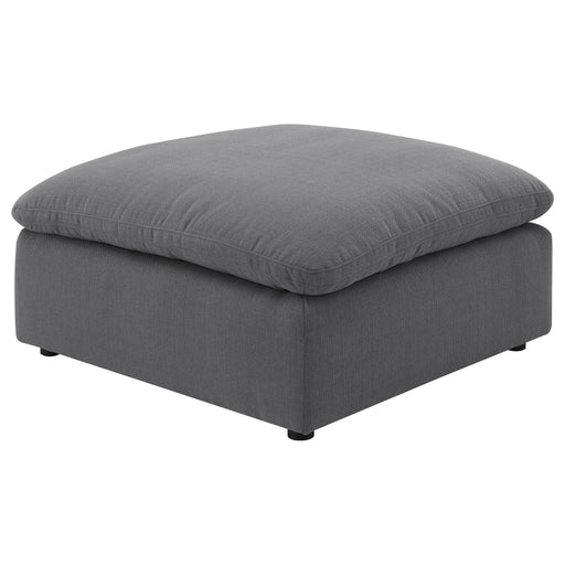 Greeley - Upholstered Square Ottoman With Cushion - Charcoal Furniture Max