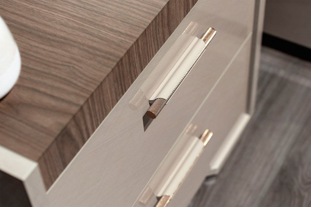 Nora - Nightstand - Beige / Light Brown Status Italy