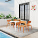 4 Piece Set Of Modern Designed Single Chairs With Long Table Home Essentials