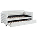 Fandango - Upholstered Twin Day Bed With Trundle - White Furniture Max