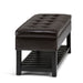 Cosmopolitan - Storage Ottoman Bench With Open Bottom - Tanners Brown Simpli-Home