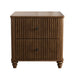 Fluted Nightstand With 3 Drawers Home Essentials