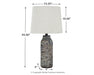 Mahima - Paper Table Lamp (Set of 2) - Black / White Signature Design by Ashley®