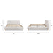 Roman - King Curved Headboard Upholstered Platform Bed - Light Beige Jennifer Taylor Home