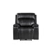 Gary - Power Recliner With Power Recline Motion, Pillow Top Arms, Hidden Cupholders - Black Global Furniture USA